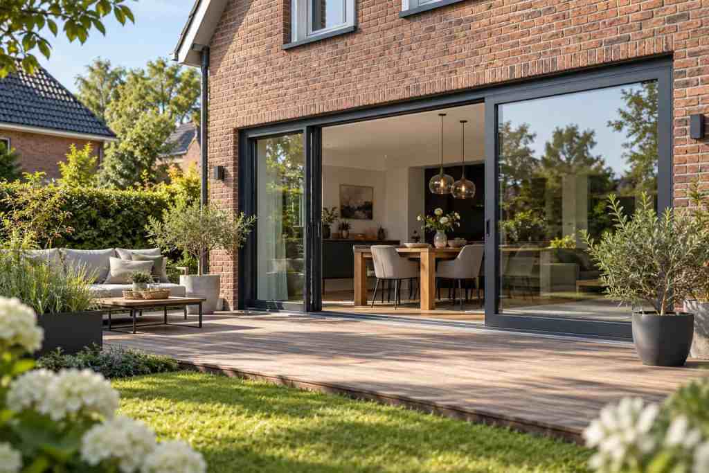 Hebe-Schiebetür zur Terrasse